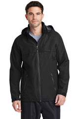 No Shelter Waterproof Shell Jacket in Blackout, worn by a model, front view