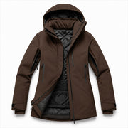 Insulated Snow Jacket in Cocoa — Skeezy studio render, front view