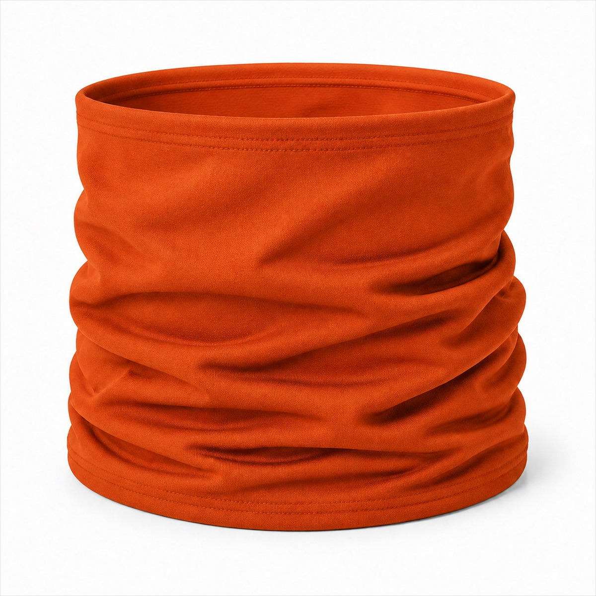 Fleece Neck Gaiter in Ember — Skeezy studio render, front view