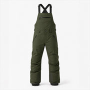 Snow Bib in Moss — Skeezy studio render, front view
