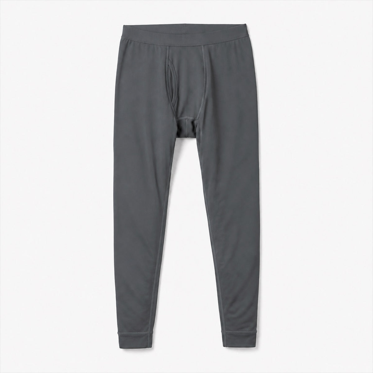 Merino Base Layer Bottom in Gunmetal — Skeezy studio render, front view
