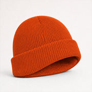 Cuffed Logo Beanie — Skeezy studio render, alternate view
