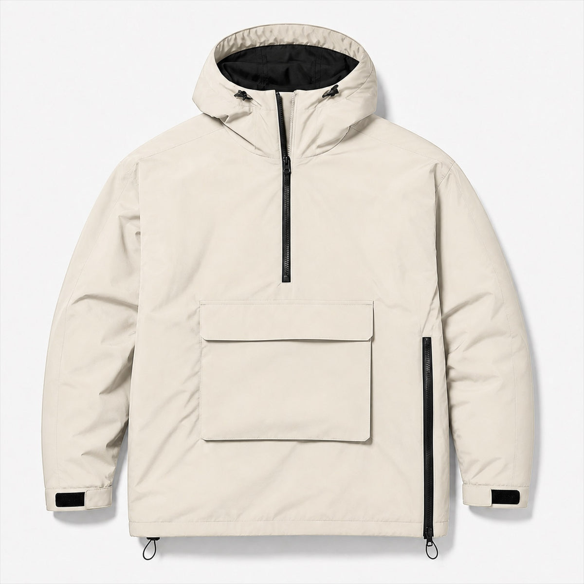 Snow Anorak in Bone — Skeezy studio render, front view