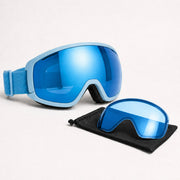 Magnetic Snow Goggle — glacier blue matched spare