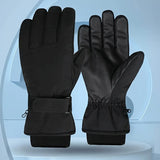 Stormhand Fleece-Lined Snow Glove in Blackout on a studio backdrop, back and palm view